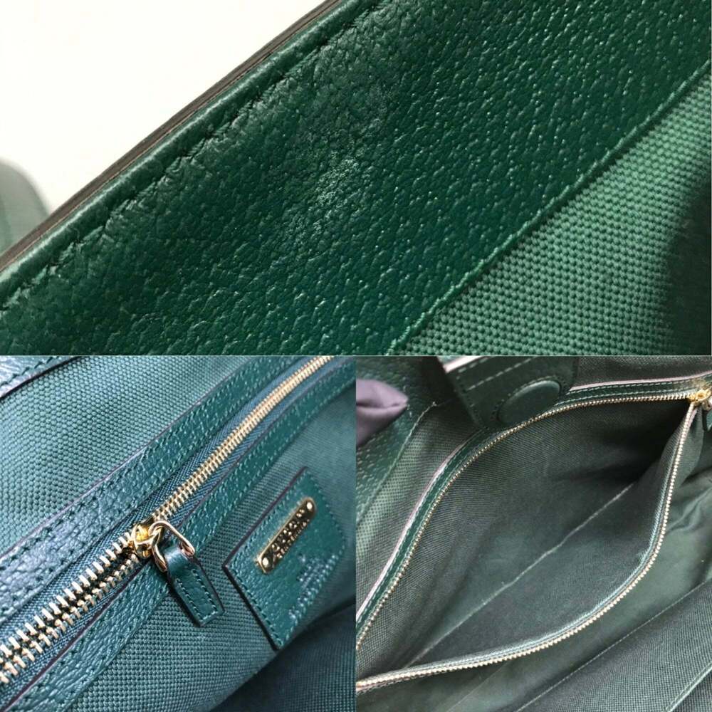 GUCCI Green Leather Tote Bag - Picture 5 of 5